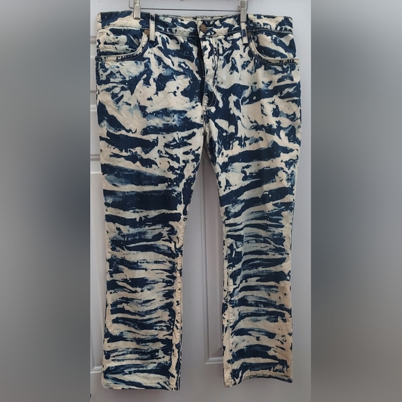 ROBIN'S JEAN LNG FLP MEN'S ACID DYE STUDDED POCKETS BOOT LEG JEANS SIZE 42 X 30 - Picture 9 of 12